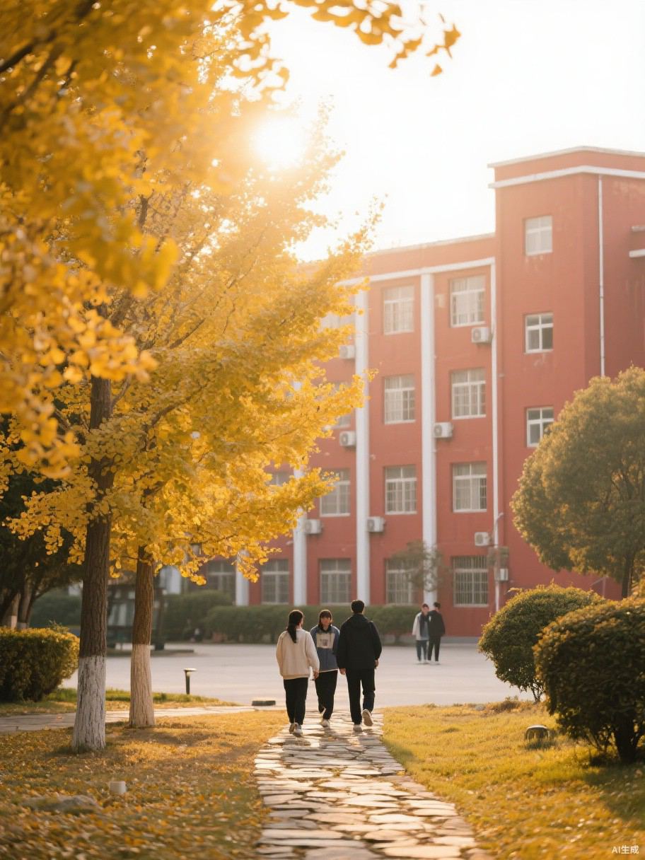 启明实验学校秋日校园
